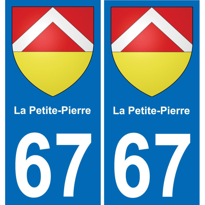 67 La Petite-Pierre placa etiqueta de registro de la ciudad