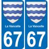 64 Pau autocollant sticker plaque immatriculation auto ville