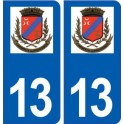 13 Carnoux en Provence logo ville autocollant plaque sticker