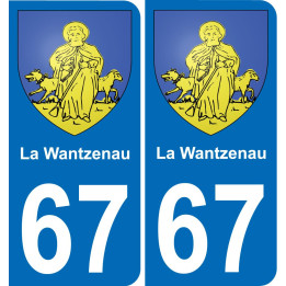 67 La Wantzenau sticker plate registration city