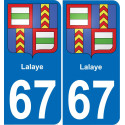 67 Lalaye-aufkleber plakette ez stadt