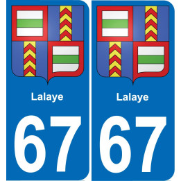 67 Lalaye placa etiqueta de registro de la ciudad