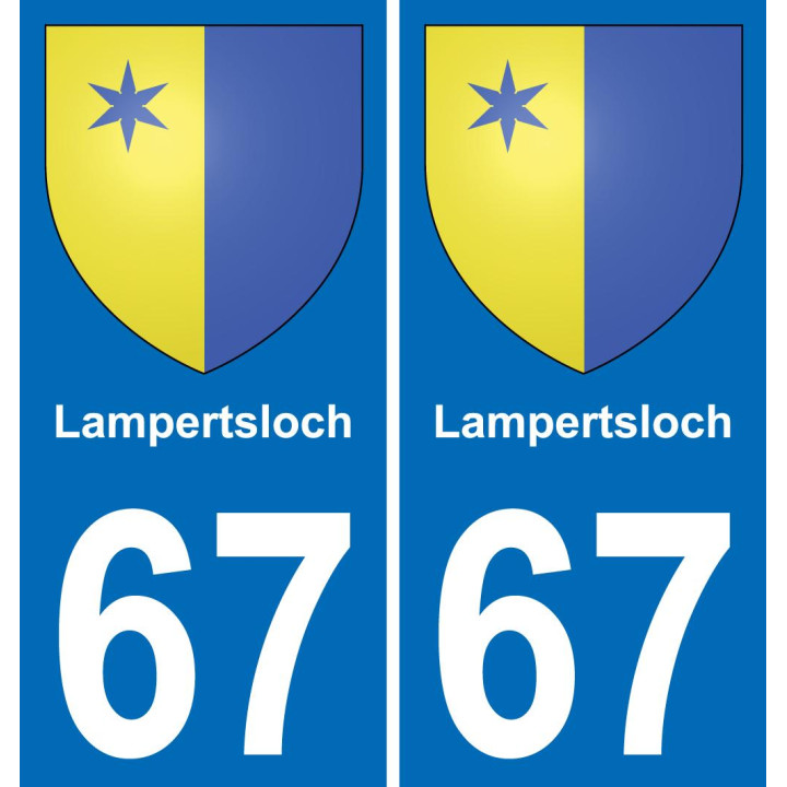 67 Lampertsloch placa etiqueta de registro de la ciudad