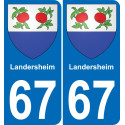 64 Pau autocollant sticker plaque immatriculation auto ville