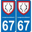 67 Langensoultzbach-aufkleber plakette ez stadt