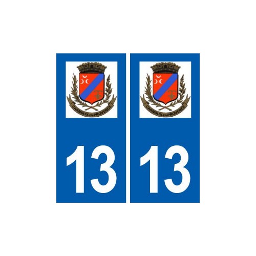 13 Carnoux en Provence logo ville autocollant plaque sticker