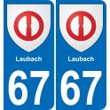 67 Laubach-aufkleber plakette ez stadt