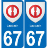 67 Laubach sticker plate registration city