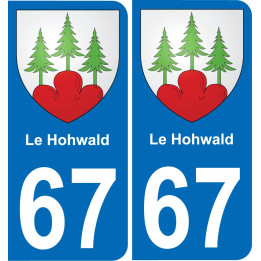 67 Le Hohwald autocollant sticker plaque immatriculation auto ville