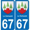67 Le Hohwald adesivo piastra di registrazione city