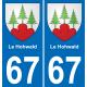 67 Le Hohwald-aufkleber plakette ez stadt