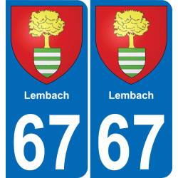 67 Lembach-aufkleber plakette ez stadt