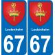67 Leutenheim adesivo piastra di registrazione city