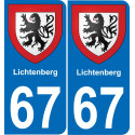 67 Lichtenberg sticker plate registration city