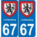 67 Lichtenberg-aufkleber plakette ez stadt