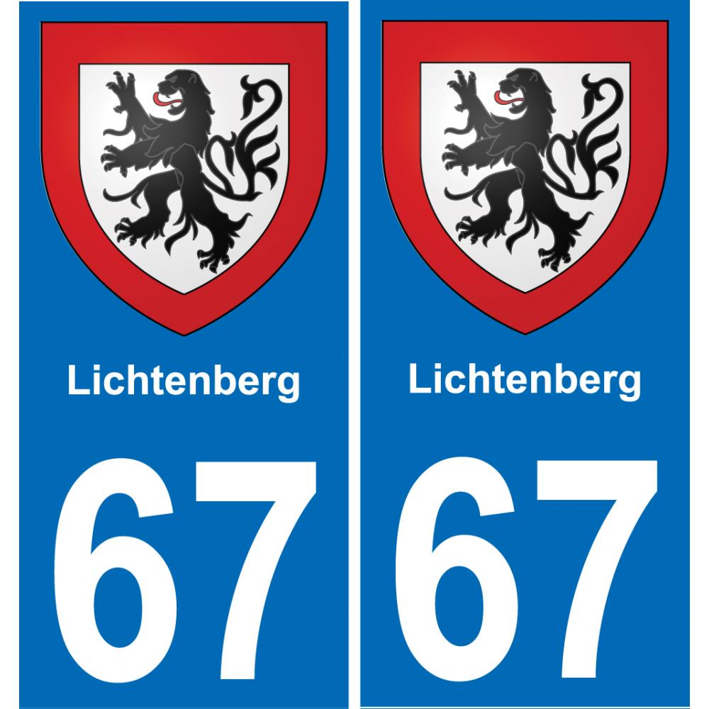 67 Lichtenberg sticker plate registration city