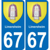 67 Limersheim adesivo piastra di registrazione city