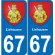 64 Pau autocollant sticker plaque immatriculation auto ville
