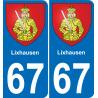 64 Pau autocollant sticker plaque immatriculation auto ville
