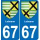 64 Pau autocollant sticker plaque immatriculation auto ville