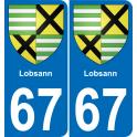 67 Lobsann-aufkleber plakette ez stadt