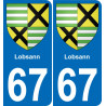 67 Lobsann adesivo piastra di registrazione city