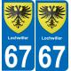 64 Pau autocollant sticker plaque immatriculation auto ville