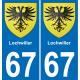 64 Pau autocollant sticker plaque immatriculation auto ville