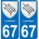 67 Lorentzen adesivo piastra di registrazione city