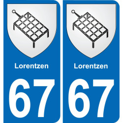 67 Lorentzen-aufkleber plakette ez stadt