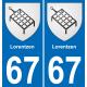 67 Lorentzen-aufkleber plakette ez stadt