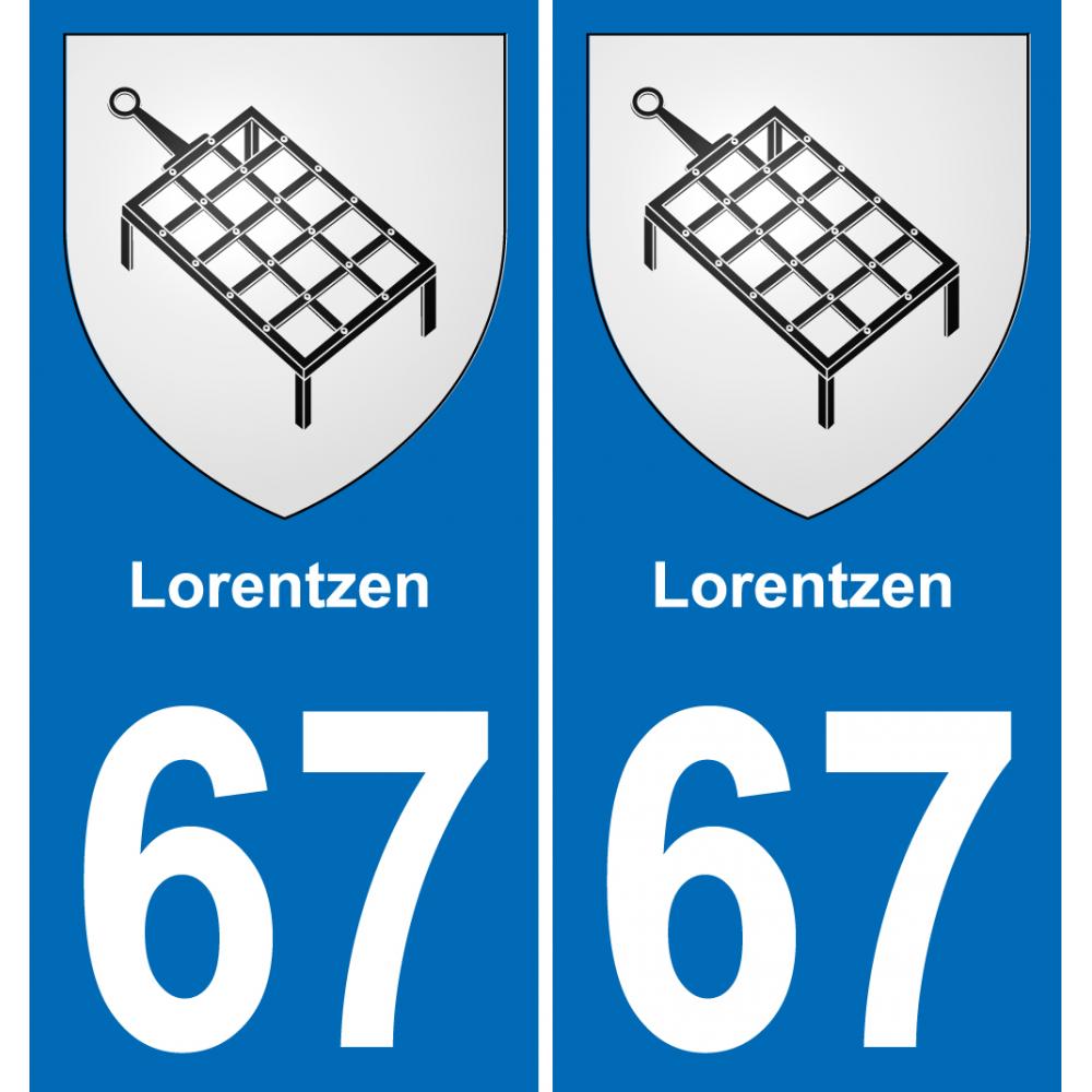 67 Lorentzen-aufkleber plakette ez stadt