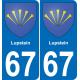 67 Lupstein sticker plate registration city