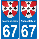 67 Maennolsheim-aufkleber plakette ez stadt