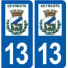 13 Ceyreste logo ville autocollant plaque sticker