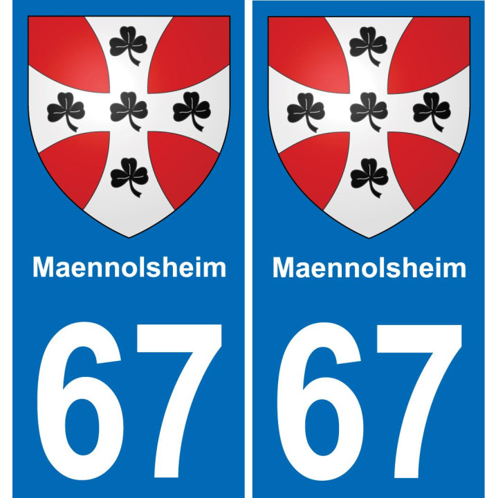 67 Maennolsheim sticker plate registration city