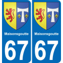67 Maisonsgoutte-aufkleber plakette ez stadt