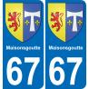 64 Pau autocollant sticker plaque immatriculation auto ville