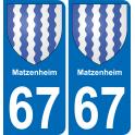 67 Matzenheim-aufkleber plakette ez stadt