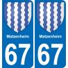 67 Matzenheim-aufkleber plakette ez stadt