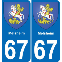 67 Melsheim-aufkleber plakette ez stadt