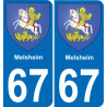 64 Pau autocollant sticker plaque immatriculation auto ville