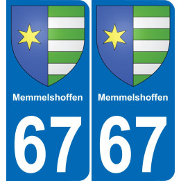 67 Memmelshoffen sticker plate registration city