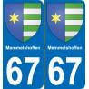 67 Memmelshoffen-aufkleber plakette ez stadt