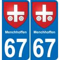 67 Menchhoffen-aufkleber plakette ez stadt