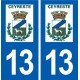 13 Ceyreste logo ville autocollant plaque sticker