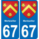 67 Mertzwiller-aufkleber plakette ez stadt