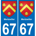 67 Mertzwiller-aufkleber plakette ez stadt