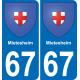 67 Mietesheim-aufkleber plakette ez stadt