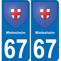 67 Mietesheim-aufkleber plakette ez stadt
